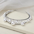 New Multilayer Pearl Crystal Hairbands Fashion Elegant Delicate Sweet High Design Wholesale Girls Accessories
