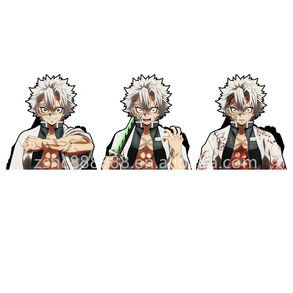 Best Price Wholesale Manga 3D Lenticular Decor Sanemi Shinazugawa Motion Sticker Kimetsu Anime Stickers Car