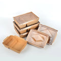 SenAng01 Eco-friendly Disposable Fruit Rectangle Take Away Box Kraft Paper Lunch Bento Sushi Salad Packaging 2 Matt Lamination