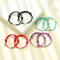 Fashion Simple Handmade Colorful Braid Rope Adjustable Bracelet Couples Magnetic  for Lover Friendship Bracelets