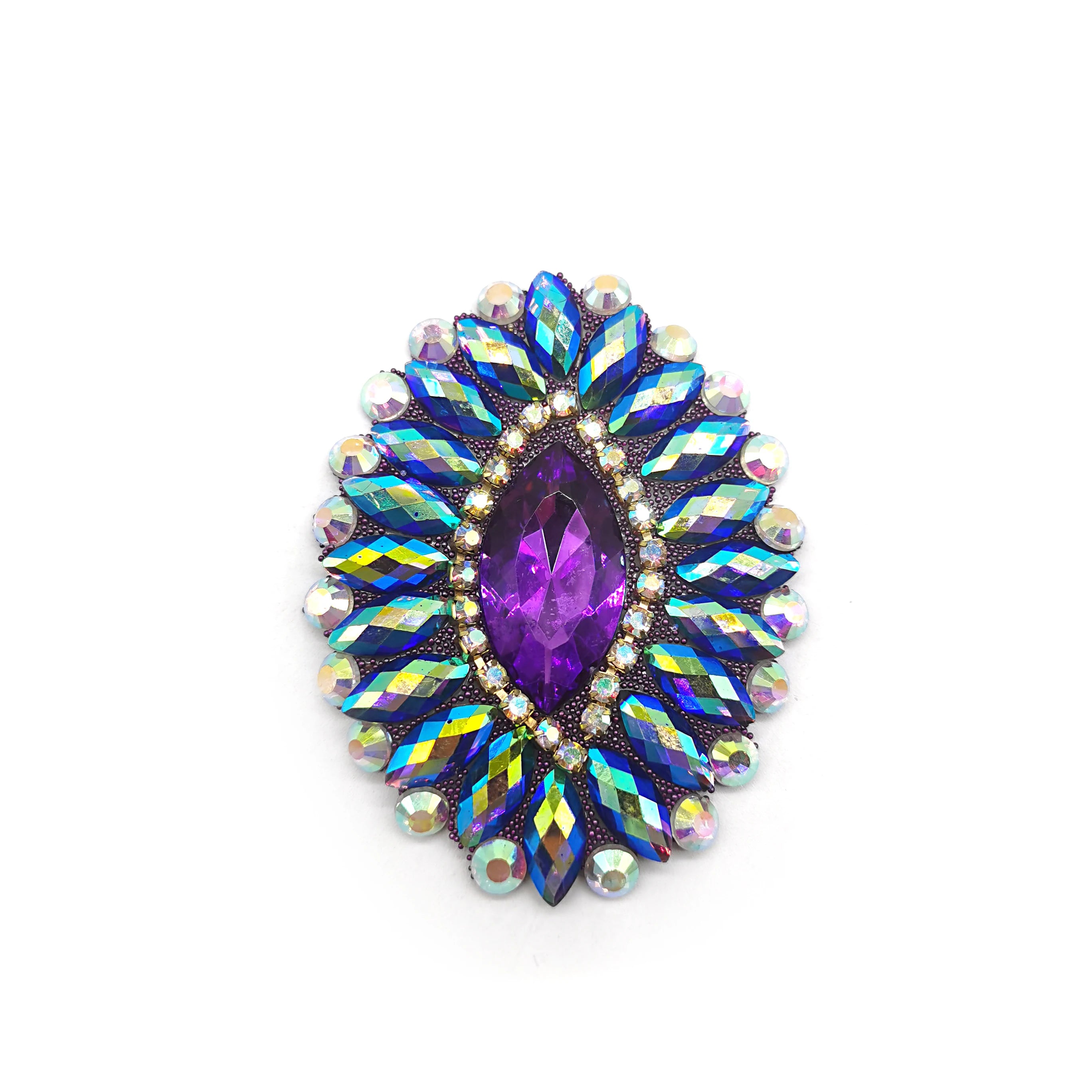 Miami Carnival Costumes Accessories Various Colors Resin Rhinestone Applique Iron on Rhinestone Applique Patch