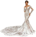 AL1612 Custom White Mermaid Wedding Dress for Women 2024 Boho African Robe De Mariage for Mother of Bride