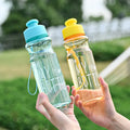 Customized Logo Gym Sport Plastic Colorful Clear Drinking Water Bottles Outdoor Plastic Water Cup with Lid