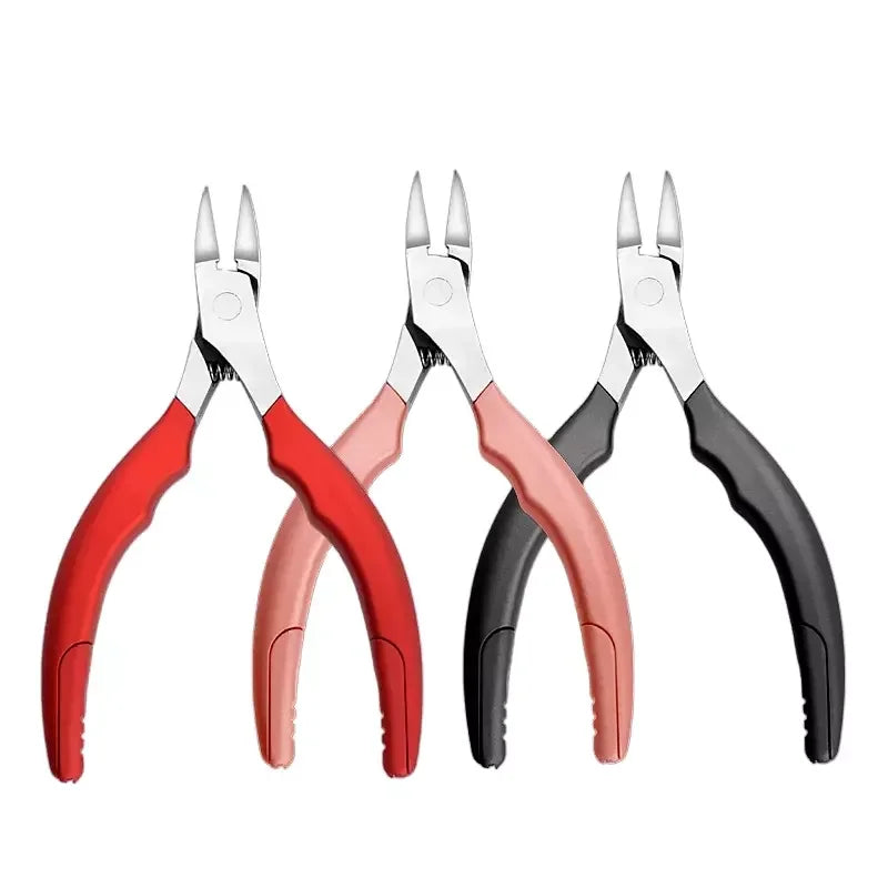 Hot Selling Steel Toe Nail Clippers Ingrown Toenail Trimmer Tool Care Kit Easy Cuticle Pusher Nipper for Thick Nails Manicure