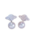 E5047 10-11mm Sterling Silver 18k Gold Plated Freshwater Pearl Beads Earrings Accessory DIY Mountings Wedding Jewelry Wholesale