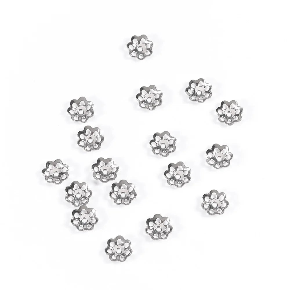Silver Bulk Flowers Beads 10mm Spacer Loos Charm Bead for Jewelry Making Findings Supplies