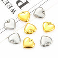 DIY Handmade Smooth Love Hearts Ball Pendant Jewelry Gold Plated Necklaces and Earrings for Creative Crafting