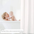 Factory Price White Shower Curtain Liner 100x180cm Hotel Fabric Small Size Waterproof and Mildew Free Bath Curtains