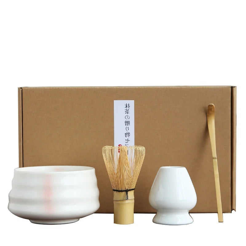 Japanese Style Bamboo Matcha Whisk Tool Set Tea Tape Matcha Brush for Tea Ceremony Coffee & Tea Tool Set