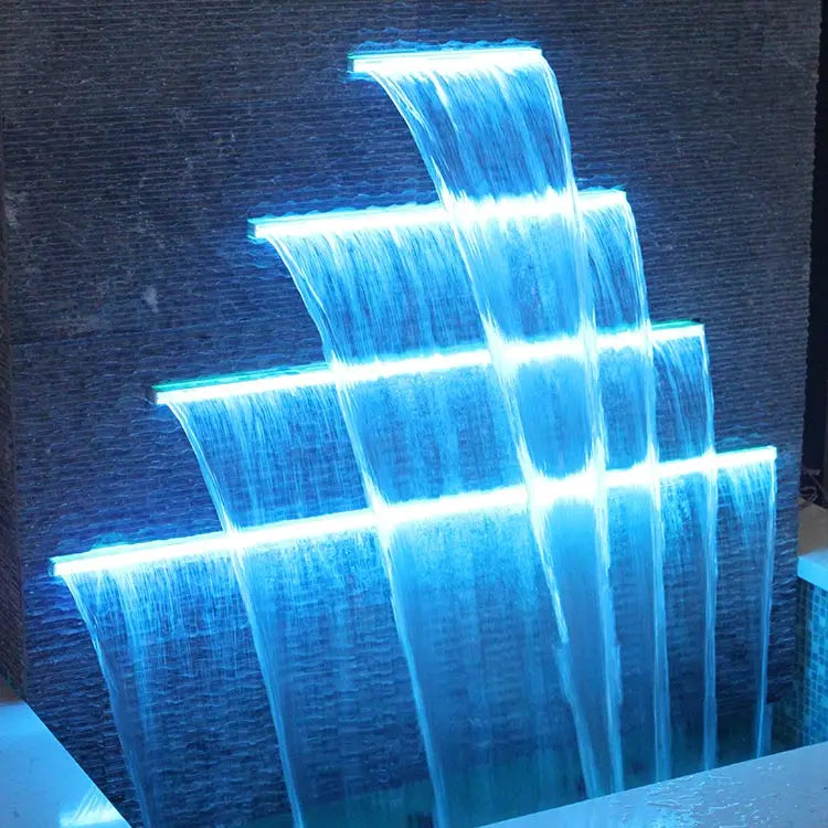 Stainless Steel Waterfall Blade Equipment for Pools Wall Waterfall Feature