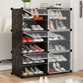 Multi Use Popular Plastic Adjustable Shoe Rack 6 Levels Living Room Furniture Portable Simple Shoe Cabinet