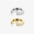 FUAMAY White Diamond Pvd Ear Cuffs Earrings Fine Gold Plated Solid Sterling Silver 925 Ear Cuffs for Jewelry Making MegaBDM