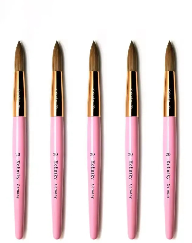 Professional Acrylic Nail Powder Brush High Quality Oem 100% Kolinsky Acrylic Nail Brush Usa Size Good for Nail Art