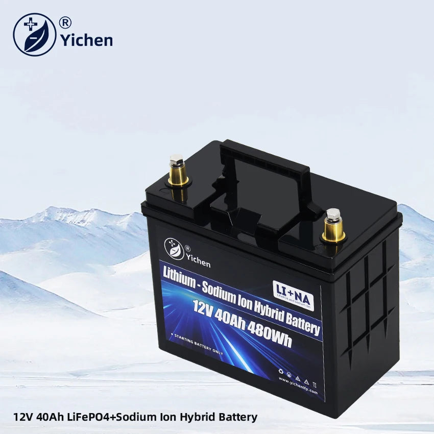 New Yichen 12.8V 60Ah NA Auto Lithium Battery Dual-Purpose Cranking Lifepo4 Sodium Ion Hybrid CCA 1000 -40~90C Battery