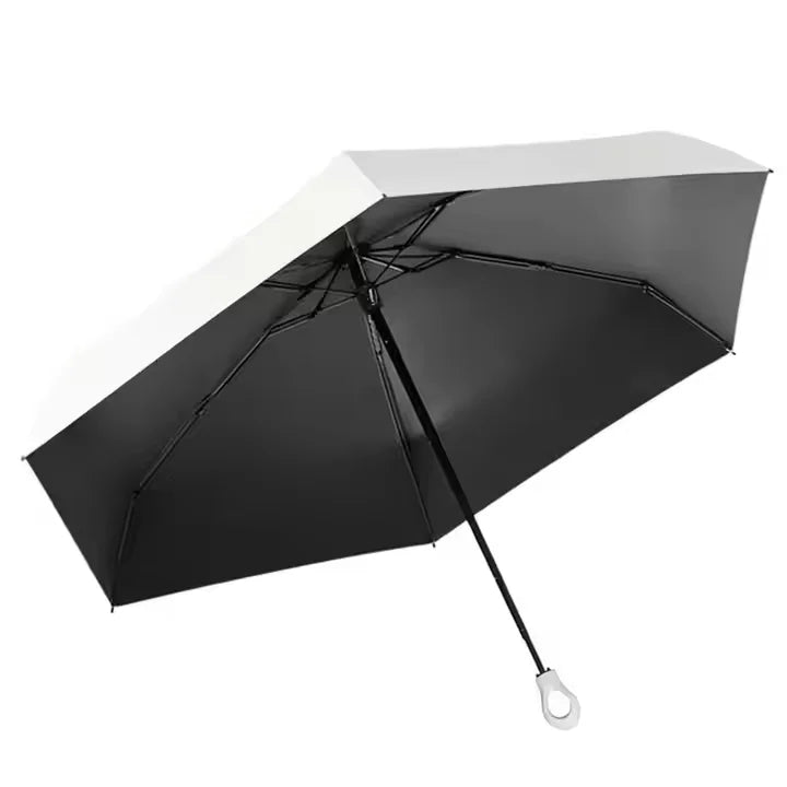 New Capsule Five-Folding Mini Umbrella Ultra Light Manual Nylon UV Protection Umbrella with Plastic Ring Handle for Travel