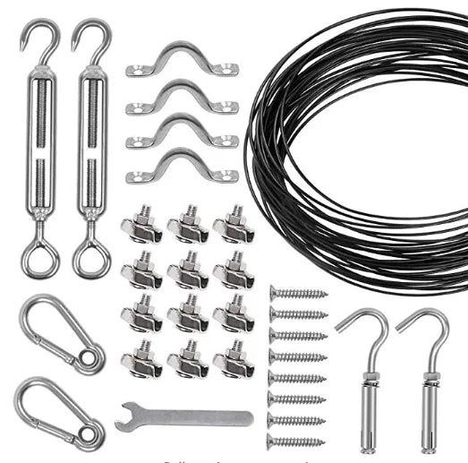 Hardware Accessories String Lights Hanging Kit Outdoor Lights Suspension Guide Wire Rope Stainless Steel