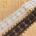 High Quality Double Lace Ribbon Polyester Silk Embroidered Floral Barcode Fabric for Wedding Accessories Dresses Bags