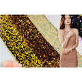 Wholesale Price Stocks in Hand Tulle Sequins Velvet Fabric Dress Decor 4-way Stretch Velvet Sequin Fabric