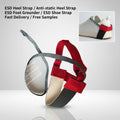 Red White Anti Static Adjustable Foot Strap Electronic Discharge ESD Grounder Detachable Heel Strap for Industrial Use