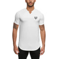 Summer Fashion Print Men's Short Sleeve Elastic T-shirt Compression Slim Base Layer Gym Bodybuilding Casual Cool Breathable Tops