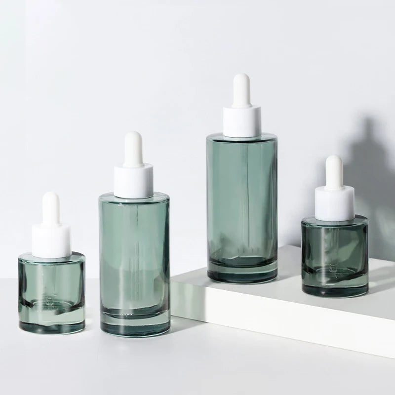 30ml 50ml 100ml Tincture Bottles Withe Dropper Silkscreening Colors Luxury Oil Cometic Pet Green Glass Dropper Bottle