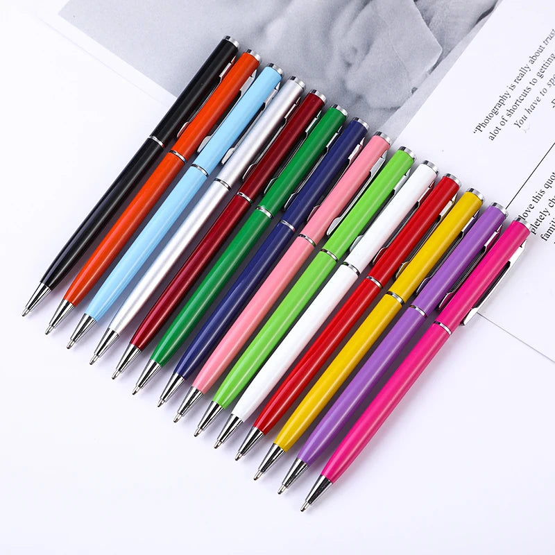 2026 New Hot Sale Business Metal Ballpoint Pen Slim Quality Gifts Office Advertising Ballpoint Pen With Customized Logo