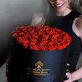 Double Layer Cardboard  Round Cylinder Flower Box With Custom Logo Print I love Mom Flower  Box for  Gift