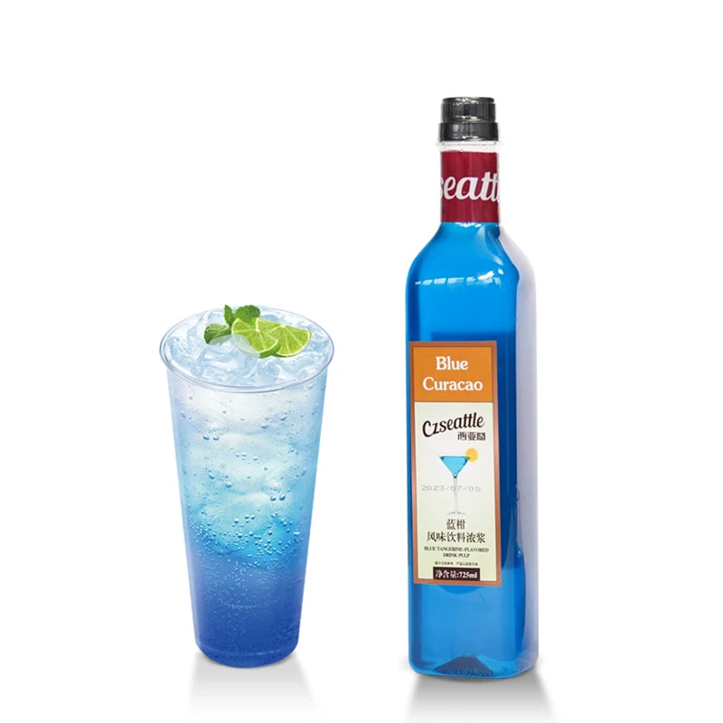 Czseattle Bule Curacao Flavor Syrup Flavored Drink & Beverage Concentrated Flavored Syrup for Bubble Tea Shop