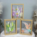 G94 Wholesale Natural Mini Dried Flower Bouquet Eternal Flowers Picture Frame Flowers Preserved Pampas Grass Frame Photo