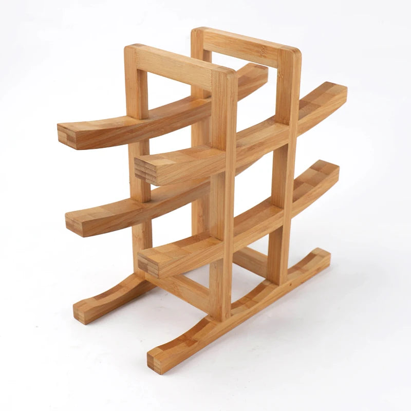 Bamboo Wine Racks 9 Bottle Cabinet Stand Holders Champagne Wood Shelf Organizer Storage Home Kitchen Bar Display Cabinet