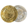 European Luxury Bulk Solid Pattern Eco-Friendly Plastic Silver Gold Charger Plates for Wedding Table Setting
