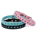 Wholesale Stocked Soft Microfiber Material Colored Diamond Pet Dog Cat Collars