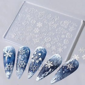 Manicure Carving Silicone Mold Nail Art Stamp butterfly Christmas Snowflake Pattern Plates DIY Stamping Nail Stamper Plate