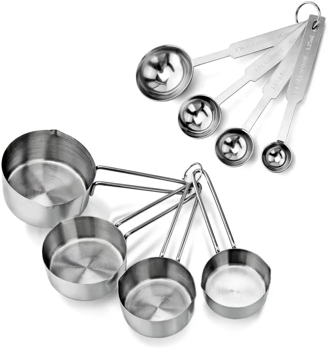 Measuring Cups Premium Stackable Kitchen Measuring Spoon Set Stainless Steel Measuring Cups and Spoons Set