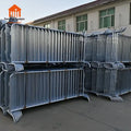 Temporary Pedestrian Heavy Duty Steel Interlocking Crowd Control Barricade with Galvanized Finish Easily Assembled
