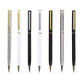 SHULI New Hot Sale White Metal Pens Slim Twist Ballpoint Pen for Hotel Wedding Gift Pen Custom Logo Accepted Stylo