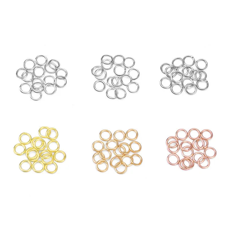 S925 Sterling Silver Gold Plated Open Jump Rings for Jewelry Making MegaBDM