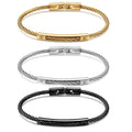 2024 New Design Trendy Stainless Steel Twist Rope Cable Wire Chain Braided Bangle 18K Gold Bracelets Can Open for Men Women Gift