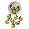 Diy Loose Teething Christmas Silicone Grinch Focal Beads for Pens Necklace Pacifier Chain Jewelry Making
