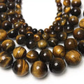 Wholesale Round Beads 4mm 6mm 8mm Natural Brown Tiger Eye Bead Strand for Bracelet Necklace Jewelry Making