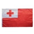 Wholesale 3'x5' Flying Polyester Red Flag with Red Cross Screen Printed Tonga Flag