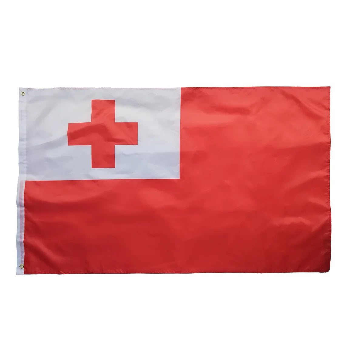 Wholesale 3'x5' Flying Polyester Red Flag with Red Cross Screen Printed Tonga Flag