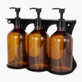 Wholesale Triple 304 Stainless Steel Holder and 500mlPET Lotion Bottle Soap Dispenser for Hotel Toilet Bathroom