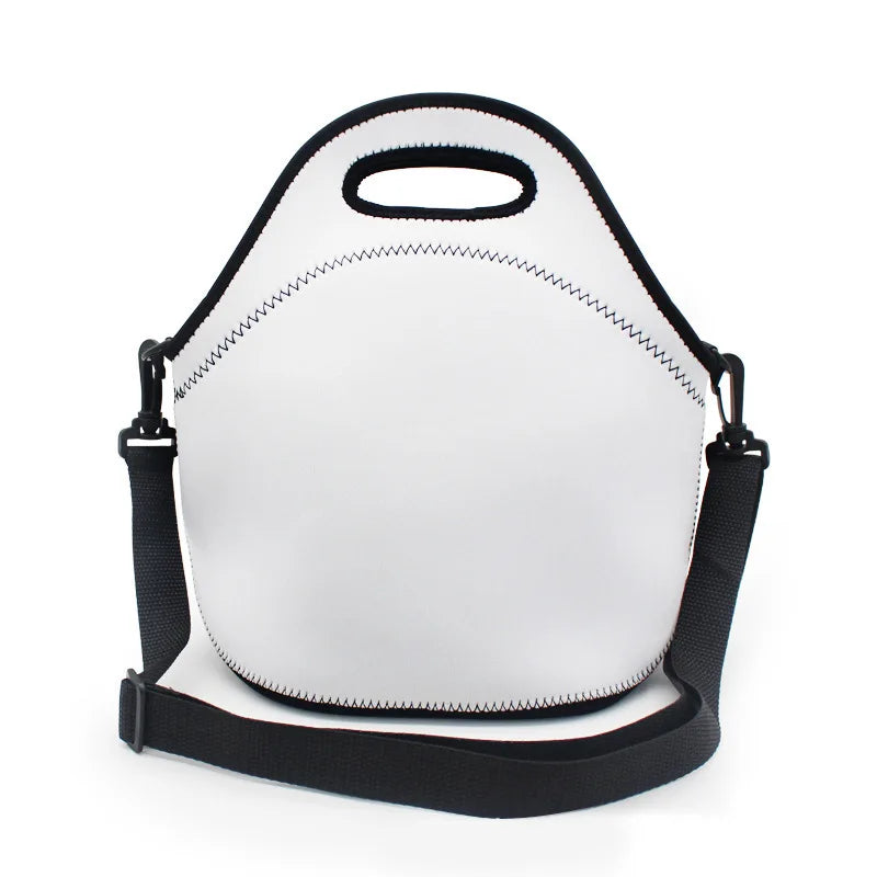 RubySub Custom Neoprene Lunch Bag Picnic Bag Sublimation Blanks Lunch Bag With Shoulder Strap Storage