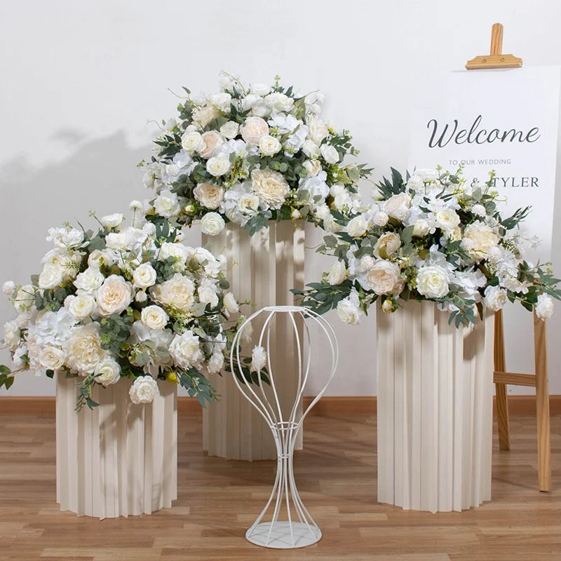 Wedding Flower Arrangement White Rose Flower Ball for Wedding Decoration