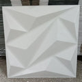 Modern 50*50cm Waterproof 3D Interior Wall Panels Easy-to-Clean White Decorative Panels for Warehouse Outdoor Exterior