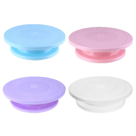Birthday Cake Turntable Rotating Plastic Anti-skid Cake Decor Rotary Table Round Cake Stand