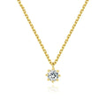 S925 Fine Silver 14k Gold Minimalist Charm  Tiny Dainty Rhinestone Pendants for Necklace