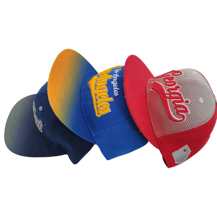 New Design Custom Image Character Flat Brim Hip Hop Hat Wholesale Fashion 3D Embroidery Breathable Waterproof Unisex Sports