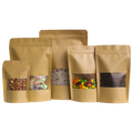 Wholesale Stand up Pouches Bag Kraft Paper Selfstanding Zipper Bag With Zipper Resealable Doypack Pouches
